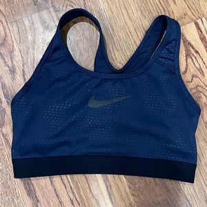 Nike Dri-Fit Racerback Sports Bra Navy Black Small Excellent condition